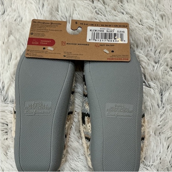 Dearfoams clog style indoor outdoor slip on slippers Woman’s S 5/6 - Picture 6 of 11
